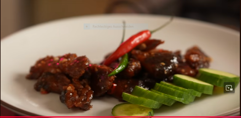 Pom Pom Pilz „Spareribs“ mit veganer Fischsauce-Karamell-Glasur